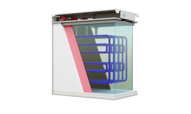 Thermino ePlus 150 compacte warmtebatterij, geschikt voor middelgrote sportclubs